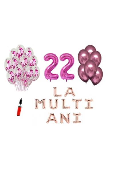 Domi Party & Gifts Set 33 baloane, Domi Party & Gifts, La mulți ani de 22 de ...