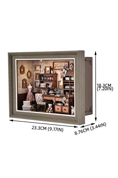 Choice مجموعة أدوات ركن الكتب ZXZR01 DIY ثلاثية الأبعاد لمنزل دمية خشبي مصغر ...