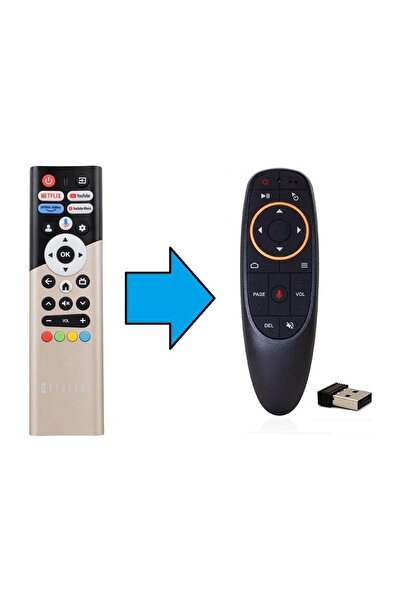 ATA ELEKTRONİK Dijitsu Googlee Smart Tv Kumandası - Resimde Sağdaki Gönderilir