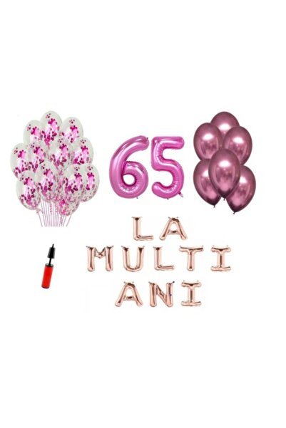 Domi Party & Gifts Set 33 baloane, Domi Party & Gifts, La mulți ani 65 de ani...