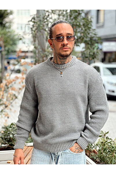 manch collection supradimensionat basic din material subțire Swea tricou Gri