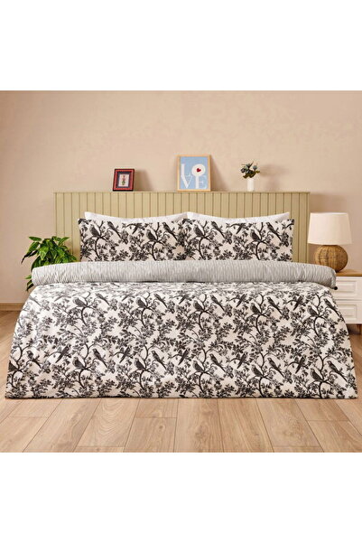 Evidea Set de lenjerie de pat Soft Peace pentru o persoană - alb / antracit