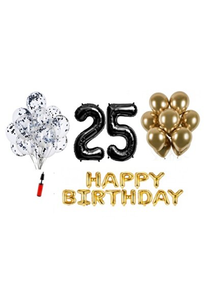 Domi Party & Gifts Set of 33 balloons, Domi Party & Gifts, Happy Birthday 25t...