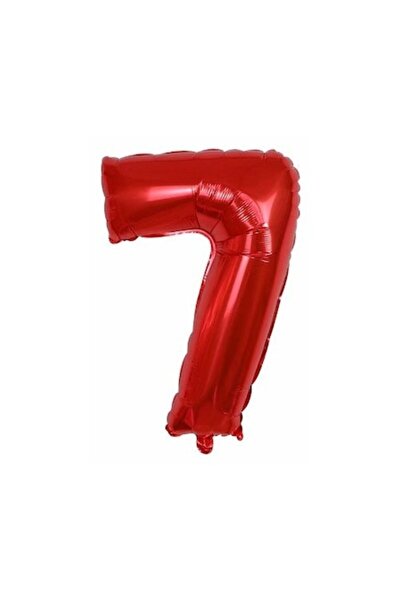 Danex Metallic Foil Balloon, Number 7, 100 cm, Red