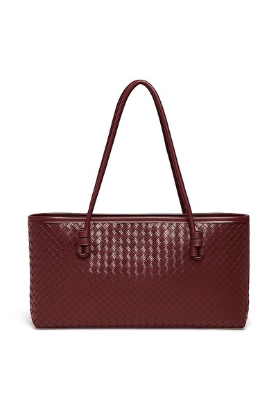 BAHELS Women's Loven Long Tote Bag Cherry Braided