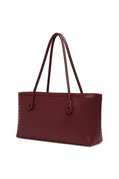 BAHELS Women's Loven Long Tote Bag Cherry Braided