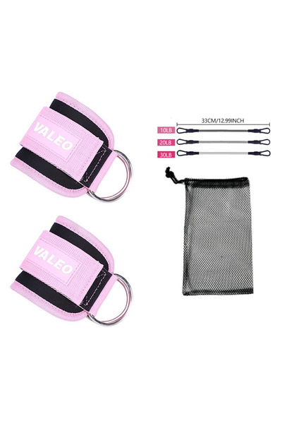 Choice مجموعة 03 حزام مقاومة الكاحل LOOGDEEL الوردي مع أصفاد حزام رفع الورك ح...