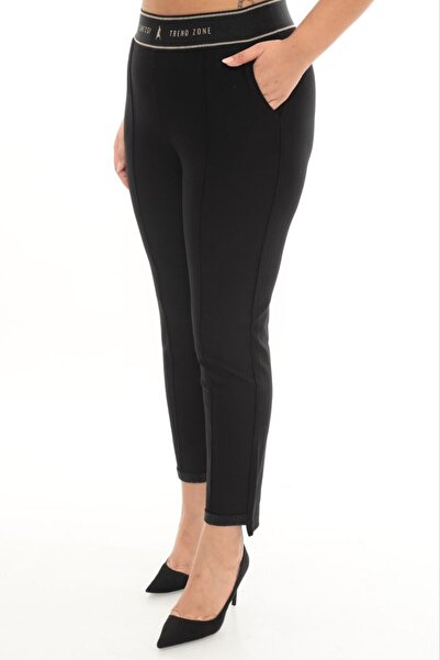 ZANESSI بنطلون نسائي ذو مقاس كبير ذو خصر مرتفع