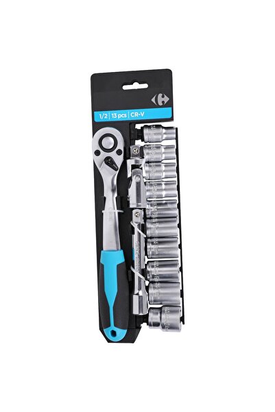 Carrefour Home Set cheie cu clicheti 1/2 Carrefour, 13 piese, Cr-V, Multicolor