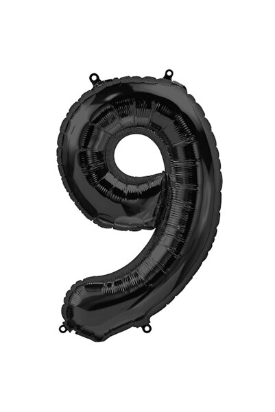 OEM Giant Foil Balloon, Black, Number 9, 105 cm