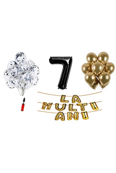 Domi Party & Gifts Set 32 ​​baloane, Domi Party & Gifts, La mulți ani de 7 an...