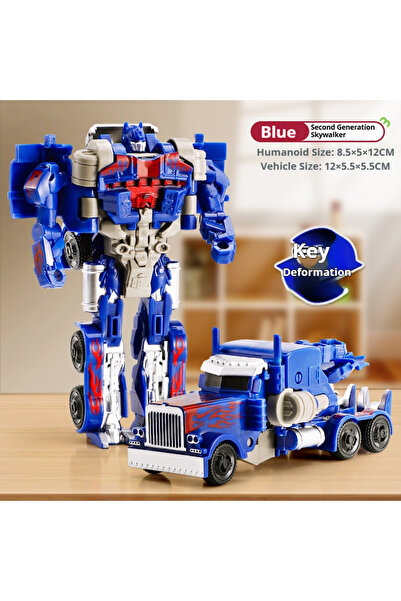 Choice Blue 2025New Transformation Car Anime Robot Model One Step Deformation Robot Toy Kid Puzzle Toy Defo
