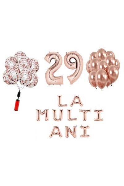 OEM Set baloane 33 buc - 'La Multi Ani' (La mulți ani) aniversare 29 de ani, ...
