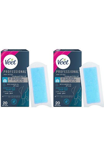 Veet ڤيت شرائح شمعية للبشرة الحساسة 20 قطعة (2 عبوتان)
