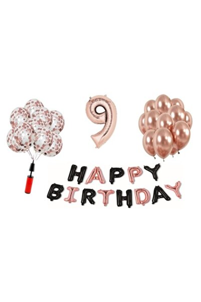 Domi Party & Gifts Set 35 baloane, Domi Party & Gifts, La mulți ani, auriu ro...