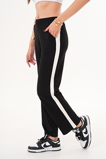 ŞİMAL Women's Side Stripe Detailed Single Bottom Tracksuit 255138 -