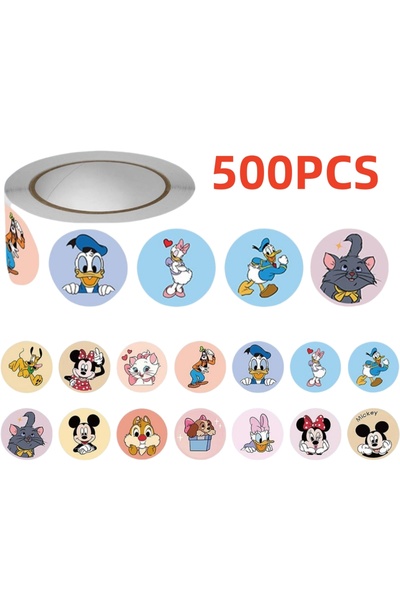 Miniso 500 قطعة من ملصقات ديزني الكرتونية ميكي ماوس لتزيين الكمبيوتر المحمول ...