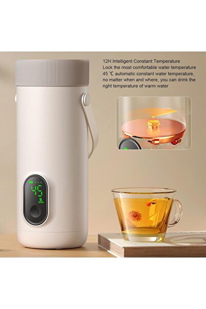Goshyda Travel Electric Tea Kettle Portable Small Mini Coffee Kettle, Hot Water Boiler 350ml Stainle