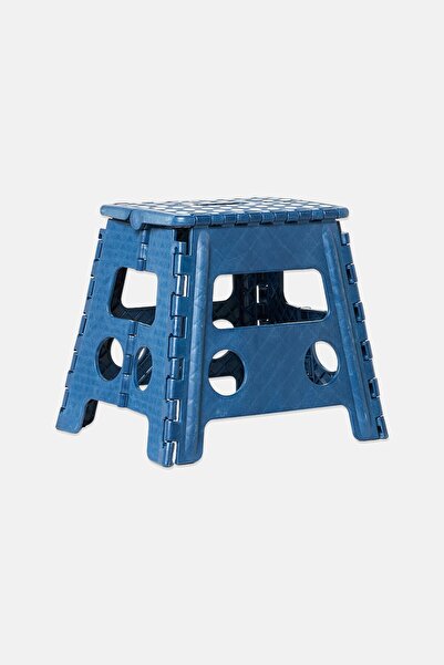 Farberware Plastic 16 Inch Folding Step Stool With Handle, Navy