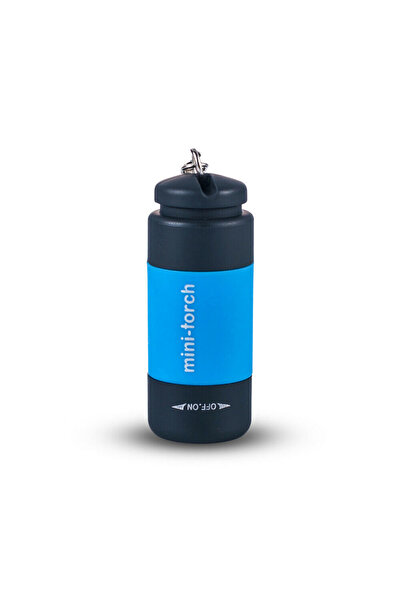 Choice 018SDT-مصباح يدوي صغير أزرق LED قابل لإعادة الشحن وسلسلة مفاتيح محمولة ومفتاح دوار ومقاوم للماء للاستخدام الخارجي