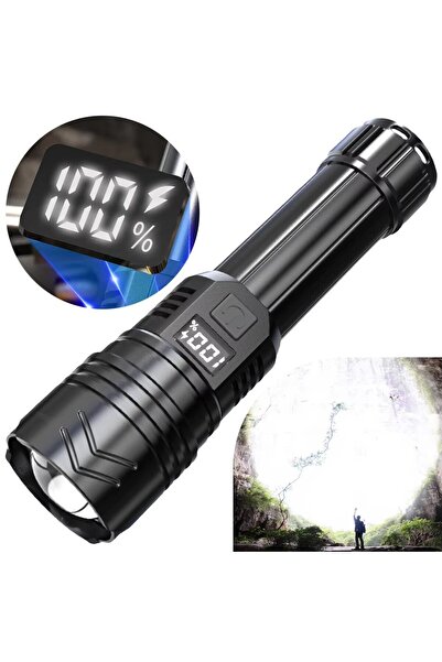 Choice مصباح يدوي LED عالي الطاقة S438-A 1000000 لومن مصباح يدوي قوي محمول قابل لإعادة الشحن عبر USB 20