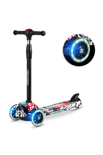 Other Ricokids Piko three-wheeled scooter - black with white and red patterns