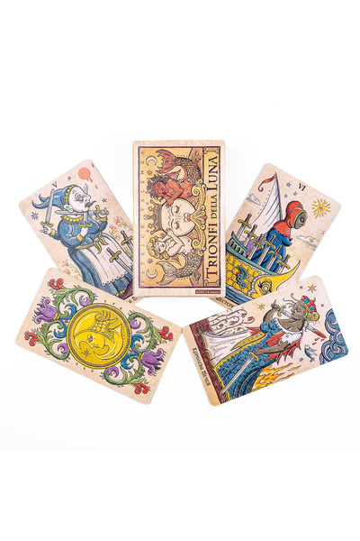 Choice TK108K 2025 Russian Visions Trionfi Della Luna Tarot Cards 10.3*6Cm 81Pcs Divination Fate Deck Boar
