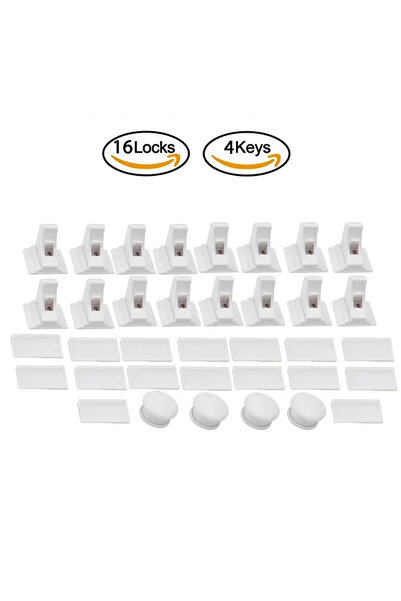 Choice 16 قفلًا بأربعة مفاتيح لسلامة الأطفال مع قفل مغناطيسي للحفاظ على سلامة...