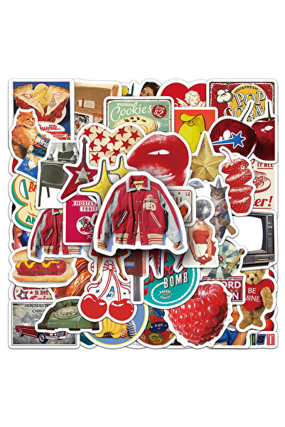 choice2 50PCS 10/30/50pcs Retro Cute Cartoon Graffiti Stickers Aesthetic Wate...