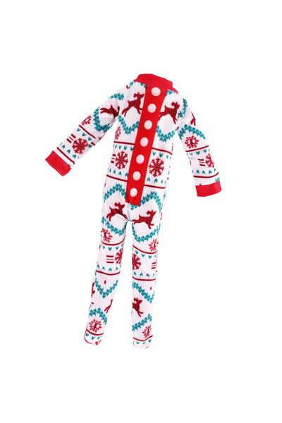 Choice XM1888 ملابس دمية بوب بتصميم عيد الميلاد مطبوع عليها بدلة علوية وكيس ن...