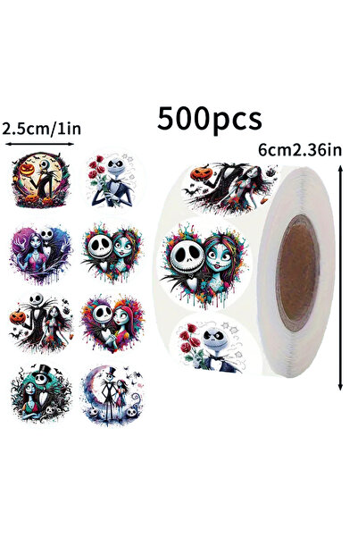 Choice 500 قطعة/لفة ملصقات مكافأة أنمي كابوس قبل عيد الميلاد ملصقات فيلم كومي...