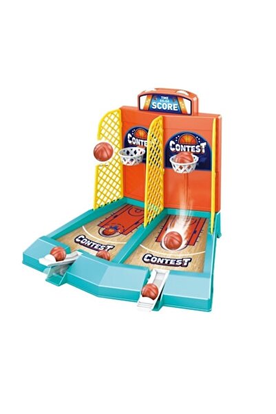 Danex Mini Interactive Tabletop Basketball Game for Kids, Danex, 2 Players, 6 Balls, Multicolor