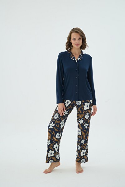 Sevim 17291 KADIN DÜĞMELİ PİJAMA TAKIM