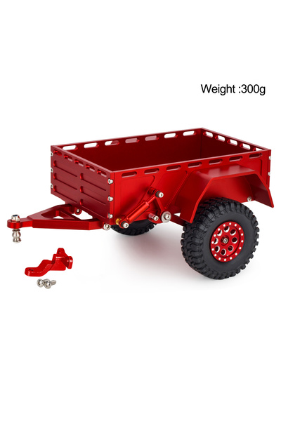 Choice1 B Aluminum CNC Utility Trailer with Hitch Mount for 1/18 RC Crawler C...
