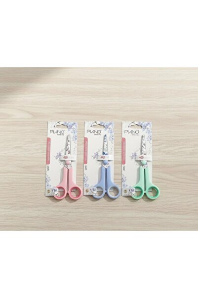 aybaş kağıtçılık 1St Quality 16 cm Scissors, Patterned Office Scissors, Stainless Steel Scissors, 3 Colors (3 Pieces)