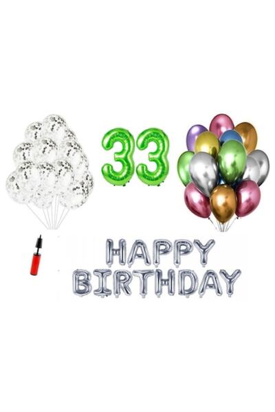 Domi Party & Gifts Set de 33 de baloane, Domi Party & Gifts, La mulți ani, an...