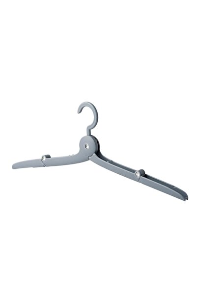 Danex Cuier de călătorie pliabil - Mini umeraș portabil pentru haine, suport de uscare, 14x7x1.4cm, gri