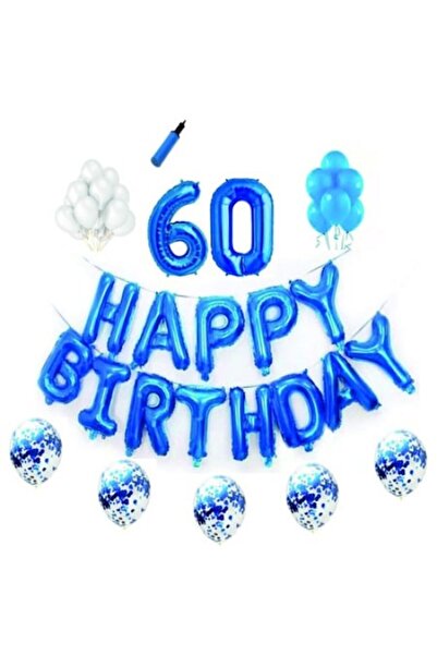 Domi Party & Gifts Set baloane Happy Birthday , 60 ani, albastru