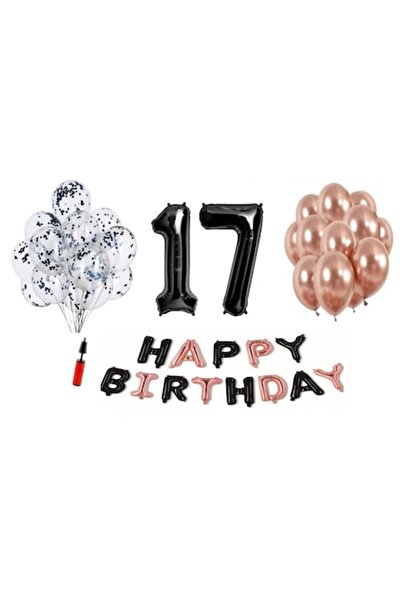 Domi Party & Gifts Set 36 baloane, Domi Party & Gifts, La mulți ani negru/aur...