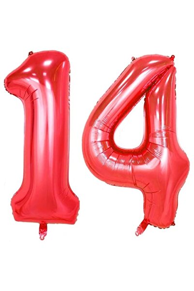 OEM Σετ 2 μπαλόνια foil, ESB, κόκκινο, 14α γενέθλια