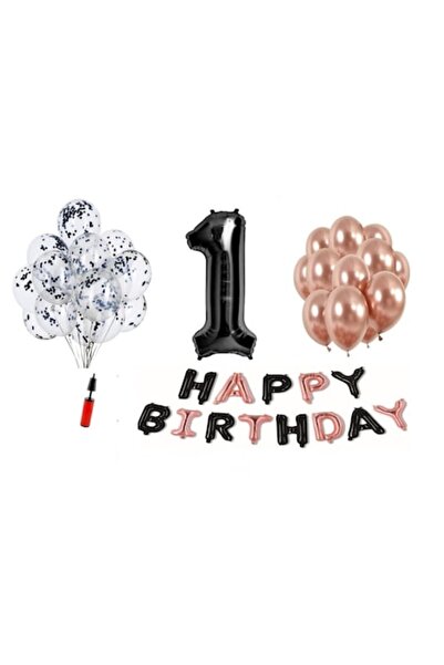 Domi Party & Gifts Set 35 baloane, Domi Party & Gifts, La mulți ani negru/aur...