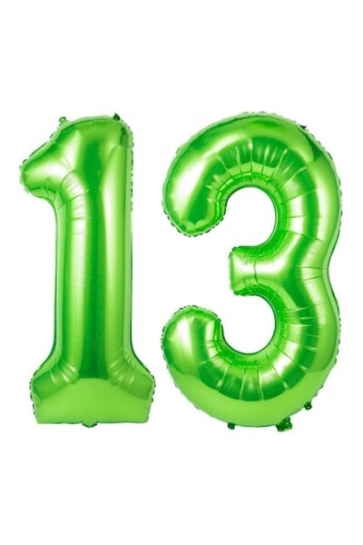 Domi Party & Gifts Set de 2 baloane folie cu numere, Domi Party & Gifts, Verd...