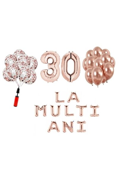 Domi Party & Gifts Set 33 baloane , La mulți ani aniversare 30 de ani, numere...