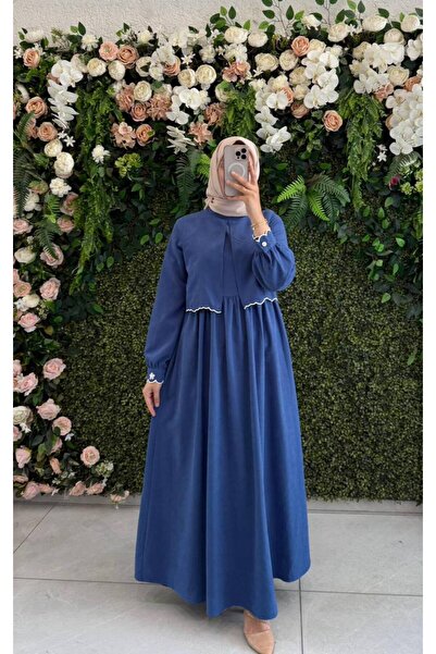 Atika Moda Nakış Detaylı Şık Kışlık Elbise | Yeni kışlık sezonu 2025–2026