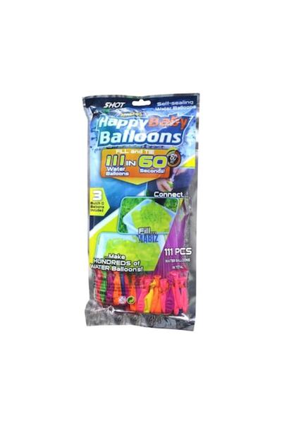 OEM Set de 110 baloane cu apă multicolore, material latex, pentru petreceri î...