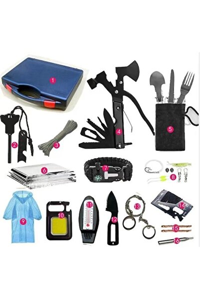 DAMUR Kit de supraviețuire multifuncțional, Unelte profesionale, într-o cutie...