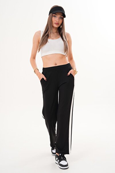 ŞİMAL Women's Side Stripe Detailed Single Bottom Tracksuit 255138 -