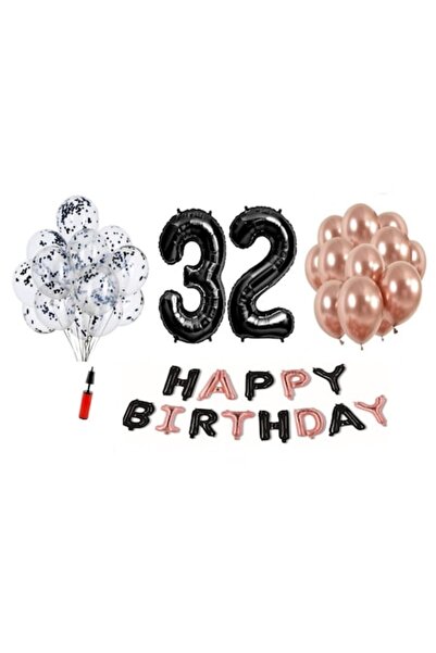 Domi Party & Gifts Set 36 baloane, Domi Party & Gifts, La mulți ani negru/aur...