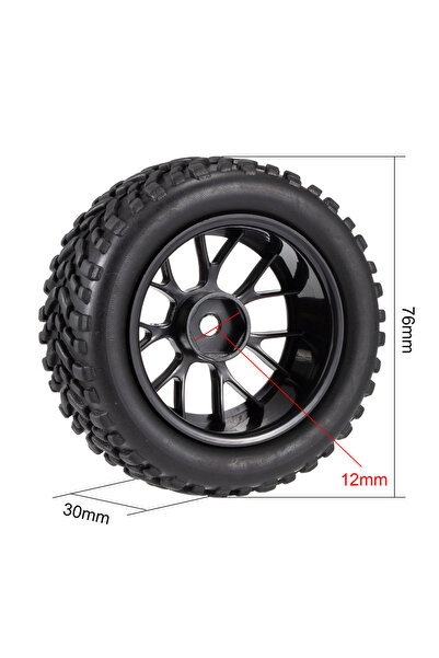 Choice 1.9 inch 76mm Off Road Buggy Tires Wheels Rim 4PCS for 1/14 1/16 1/10 RC Car Wltoys 144001 Tamiya...