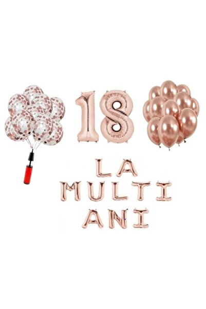 Domi Party & Gifts Set 33 baloane, Domi Party & Gifts, La mulți ani de 18 ani...